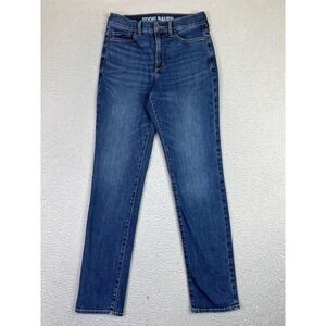 Eddie Bauer Jeans Womens 4 Blue Revival High Rise Straight Denim Stretch